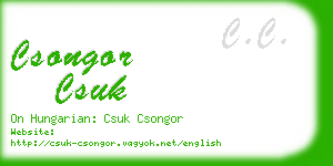 csongor csuk business card